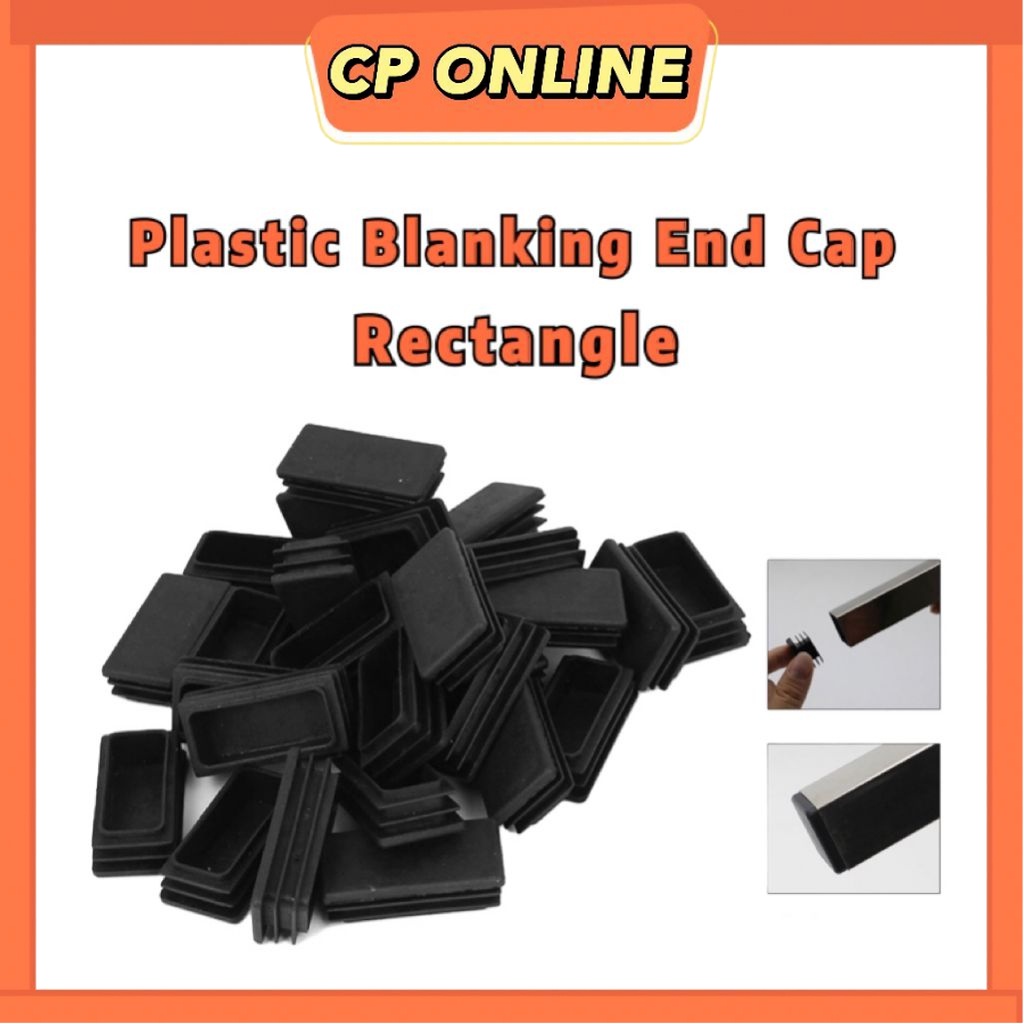 CP ONLINE Hollow Plastic Blanking End Cap Rectangle Inner Insert Rectangle Plug Tube Insert Cover Furniture Leg Cover