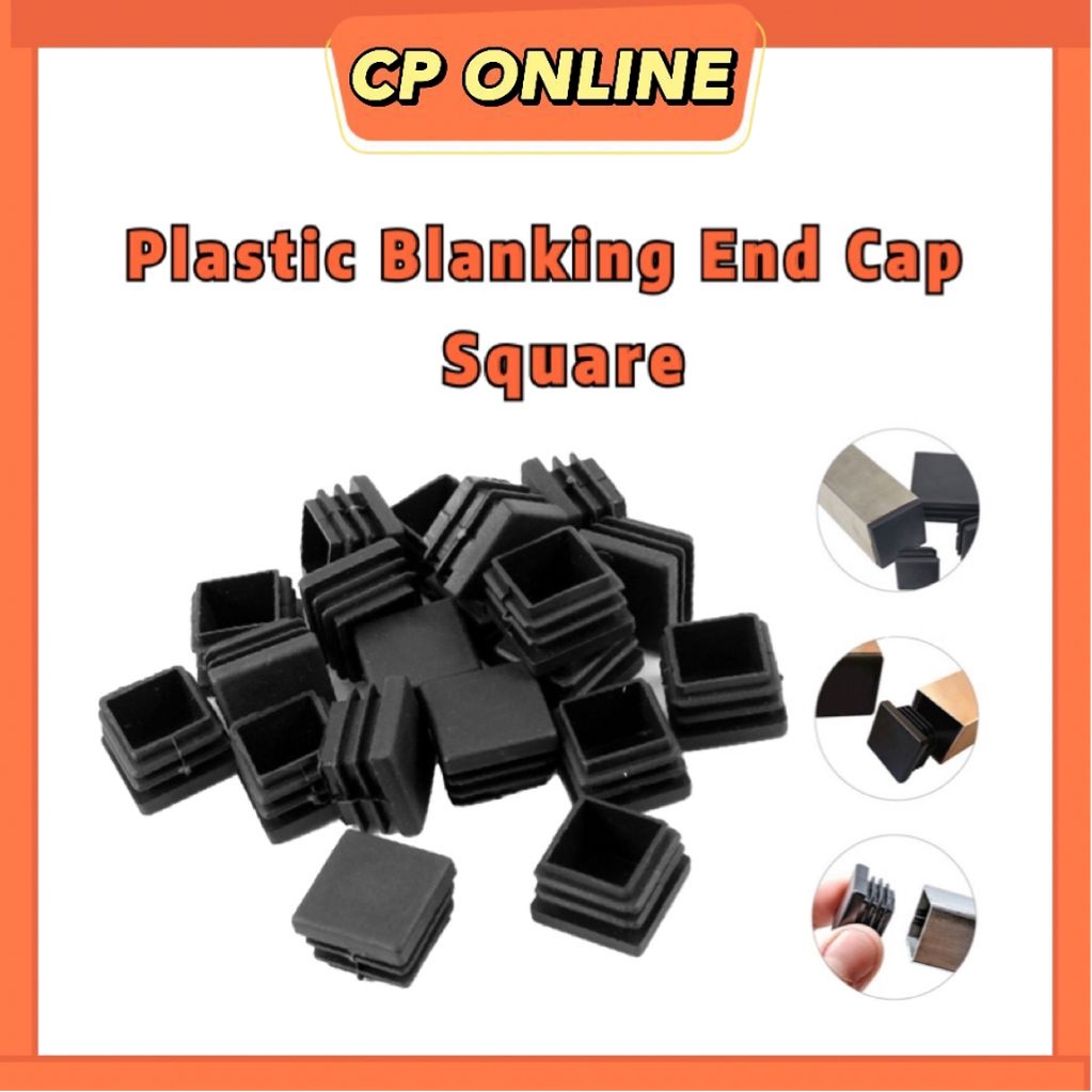 CP ONLINE Hollow Plastic Blanking End Cap Square/ Inner Insert Square Plug Tube Insert Cover Furniture Chair Leg Cover