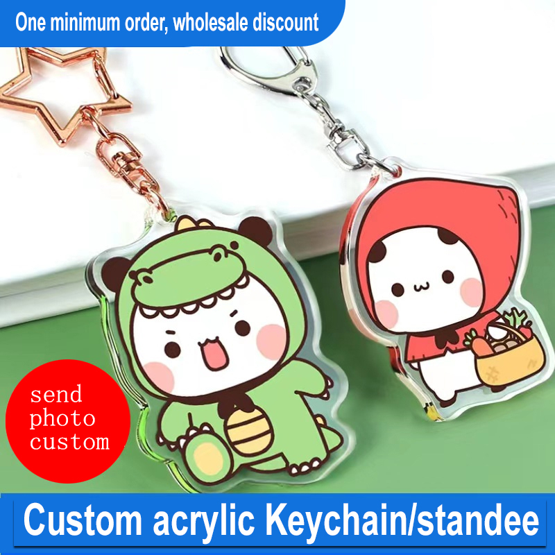 【Custom】Acrylic Keychain钥匙扣立牌定制Standee Keyring Badges Pin Custom Made Customize Star Cartoon animation Party gifts photo keychain laser周边明星动漫卡通亚克力钥匙圈定