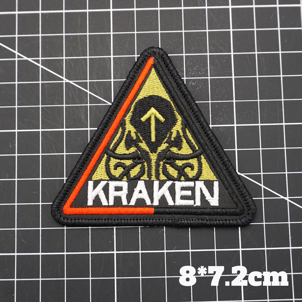 【Customized 】 Ukrainian Sea Demon Morality Badge Embroidery 3D Velcro Patch /Badges/armband/Emblem Decorative For Jackets Jeans Backpack cap