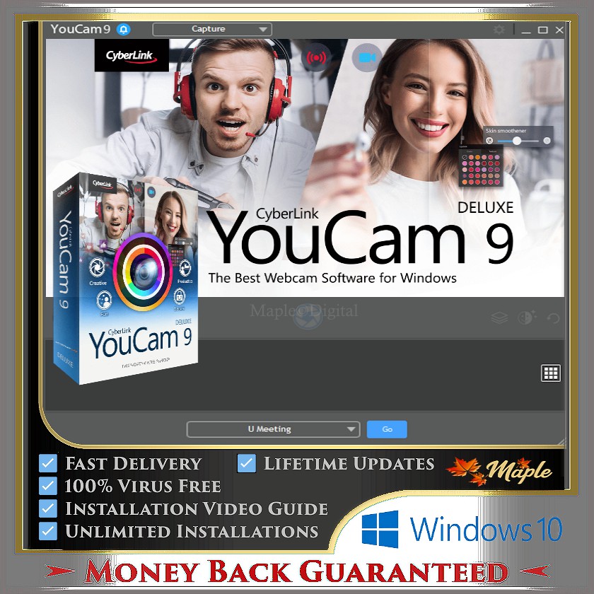 Cyberlink Youcam Deluxe 10.1.2717.0 (Lifetime Full Version for Windows 10/11) Dated 03 Aug 2023