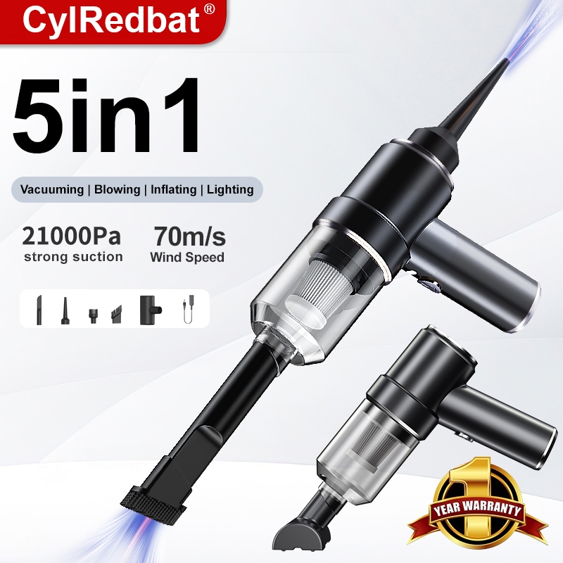 CylRedbat 5 in1 Cordless Vacuum Cleaner Air Blower 70000RPM Air Duster 21000PA Wireless Car Vacuum Cleaner Electric Air Pump 吸尘器 鼓风机