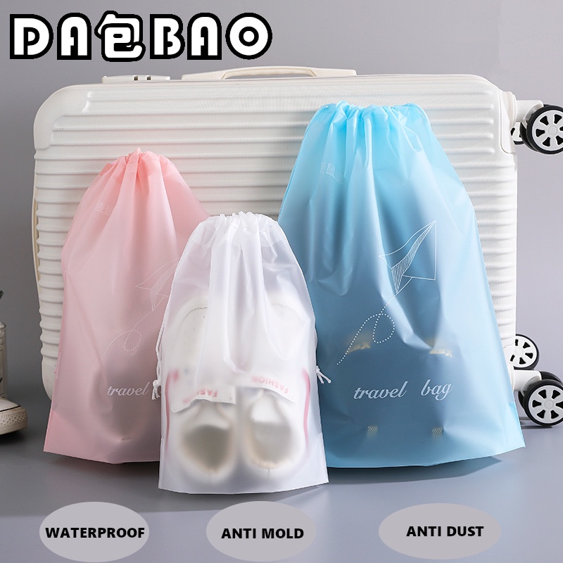 DABAOBAO Storage Cosmetic Makeup Packaging Bag Pack Organizer Clothes Plastic Drawstring Travel Bag Women Perempuan Lady