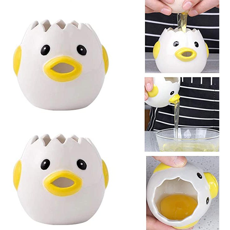 ðŸŽ€DALAM STOKðŸŽ€Peranti Kuning Telur Putih Telur Seramik Pemisah Kuning Telur Alat Utiliti Dapur Praktikal Alat Telur Bekalan Dapur/*#IN STOCKCeramic Chick Egg White Yolk Device Yolk Separator Practical Kitchen Utility Tool Egg Tool Kitchen Supplies