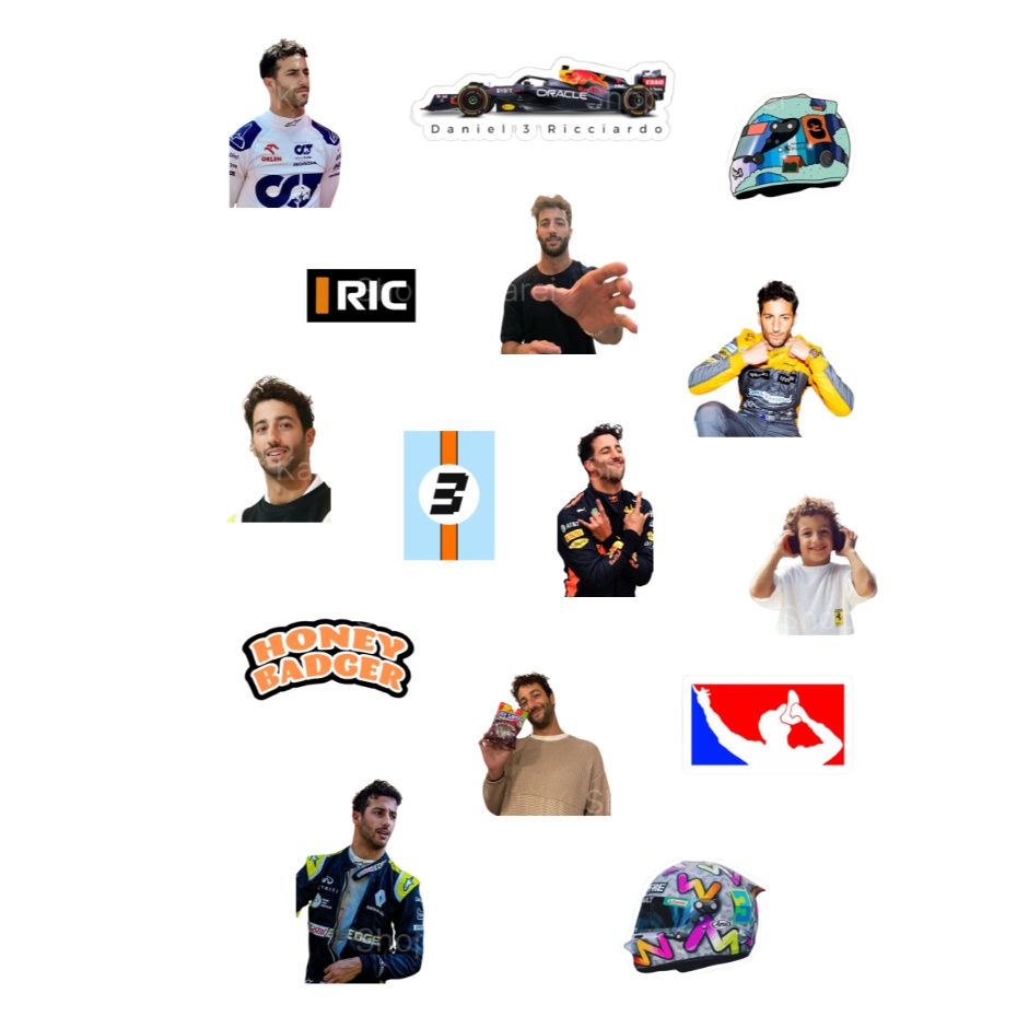 Daniel Ricciardo Sticker Set