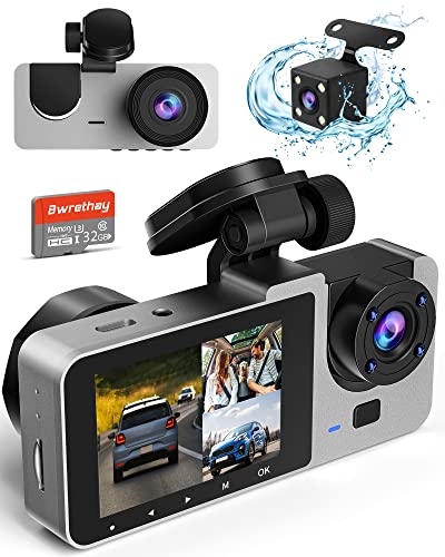 Dash Cam Front and Rear Inside, 4K/2.5K Full HD Dash Cam for Cars,Car Camera with Free 32GB SD Card,Built-in Super Night Vision,24 Hours Parking Monitor, Loop Recording, WDR,G-Sensor