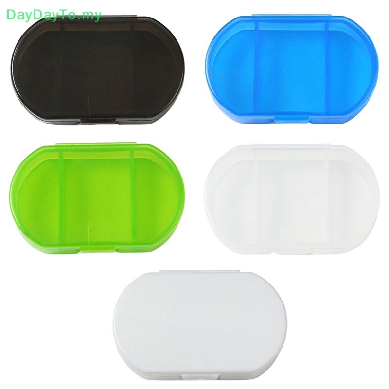 DayDayTO Pill Medicine Box Portable Drug Box Tablet Splitter Holder Storage Organizer Container Case Pillbox 3-Grids Mini Dispenser MY