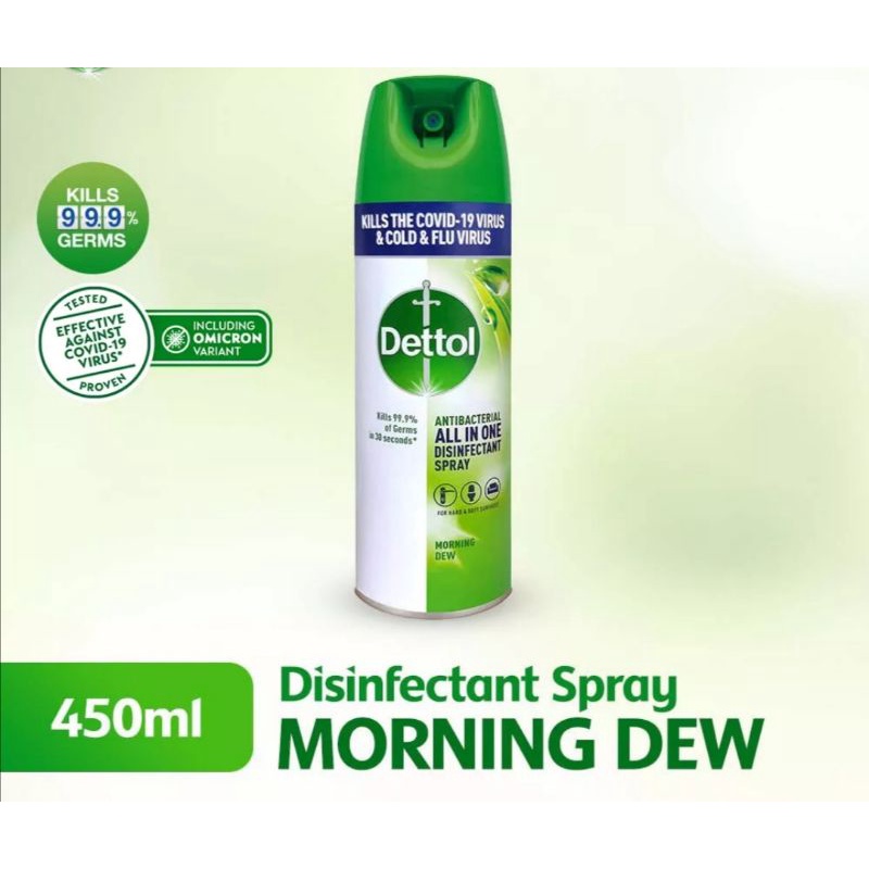 Dettol 450ml antibacterial Germicidal Hygiene Liquid Disinfectant spray morning Dew