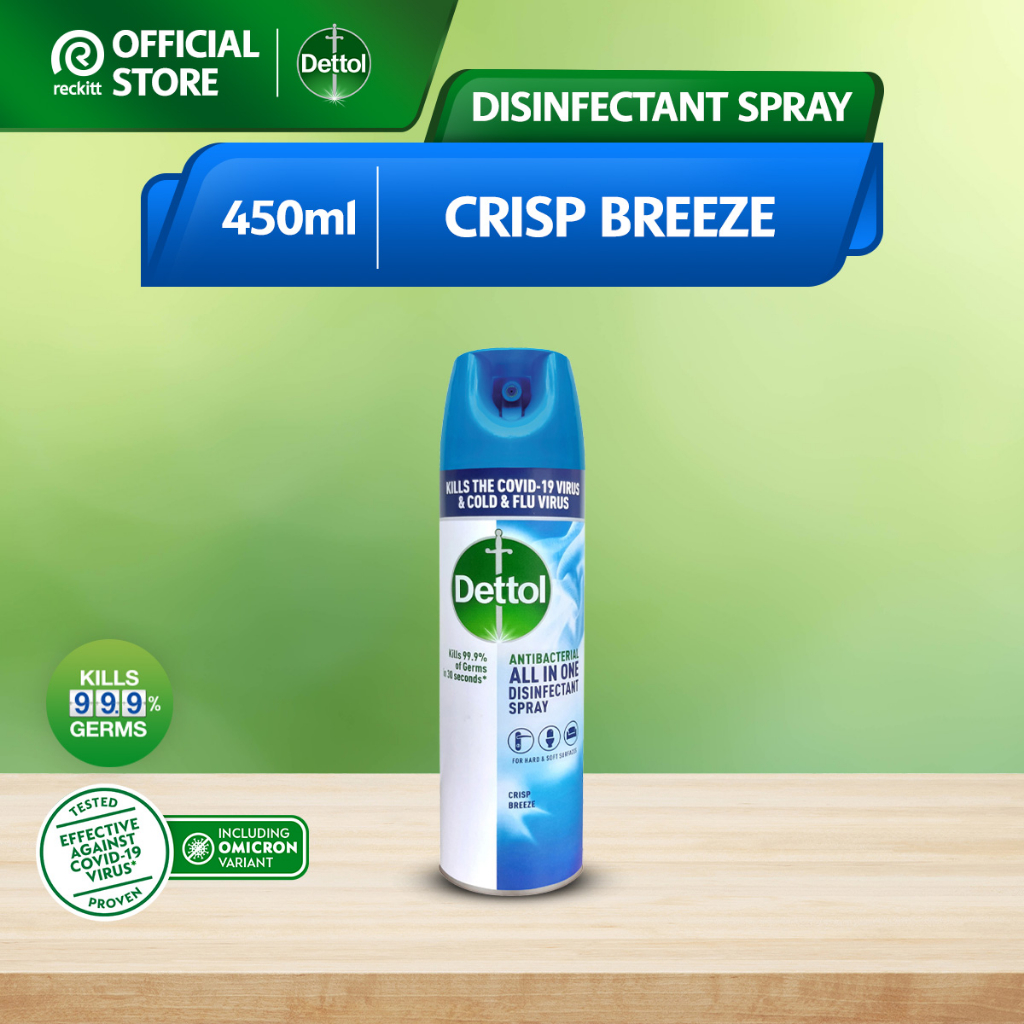 Dettol Antibacterial Disinfectant Spray Crisp Breeze 450ml