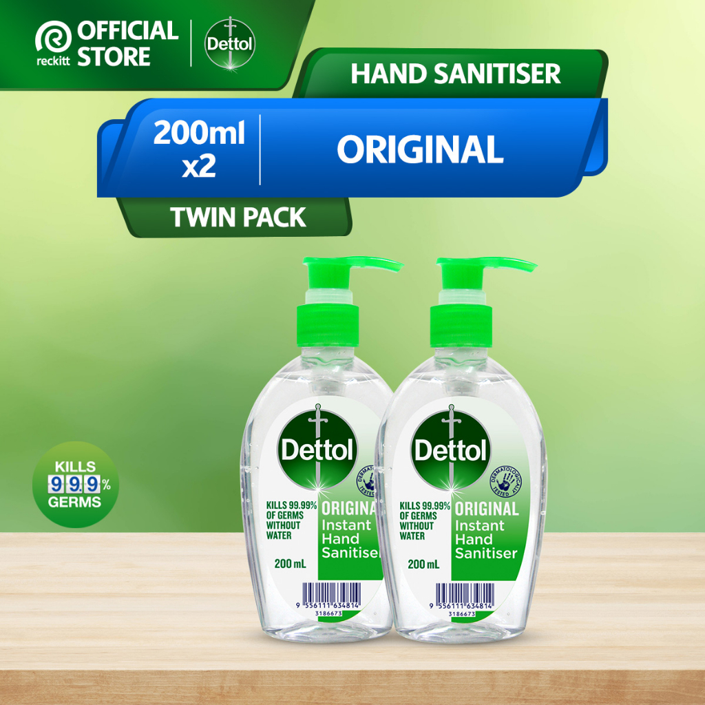 Dettol Antibacterial Hand Sanitiser Original (200ml x 2)