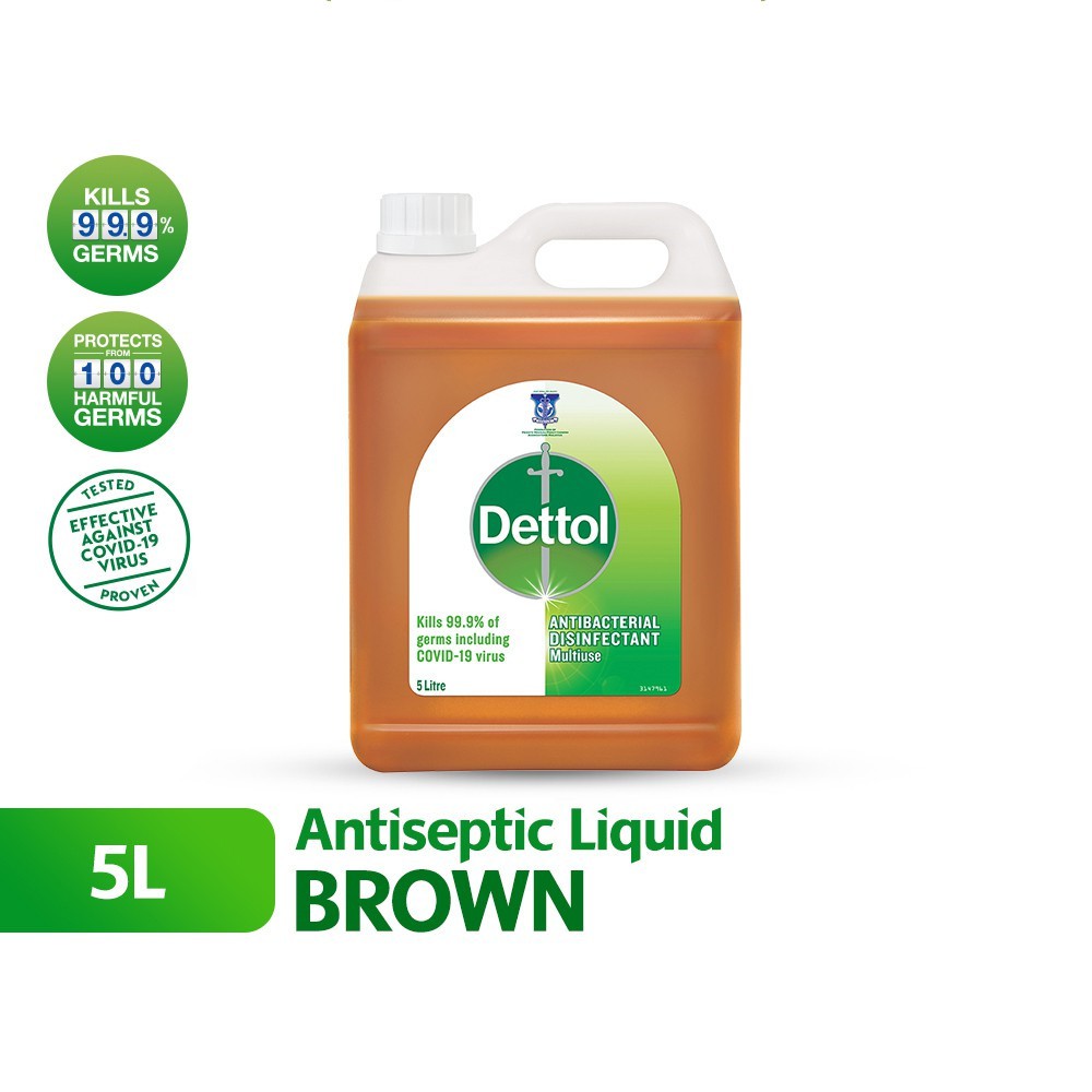 DETTOL BROWN ANTISEPTIC / ANTIBACTERIAL LIQUID 5L (EXP: 11/2024)