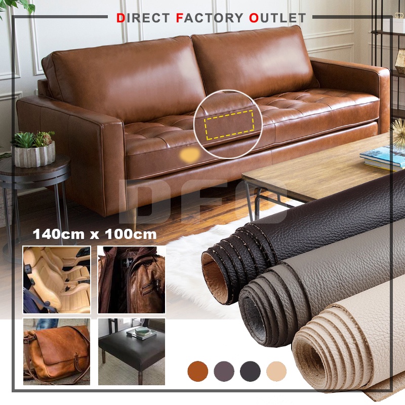 DFO PU Leather Repair Patch Self Adhesive Sticker Leather Seat Cover Bag Jacket Kulit Sofa Pelekat Stiker 140cm x 100cm