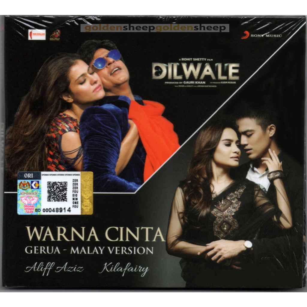 DILWALE BOLLYWOOD OST - Arijit Singh / Antara Mitra + GERUA- WARNA CINTA (ALIFF AZIZ & KILAFAIRY) SONY MUSIC ORIGINAL CD