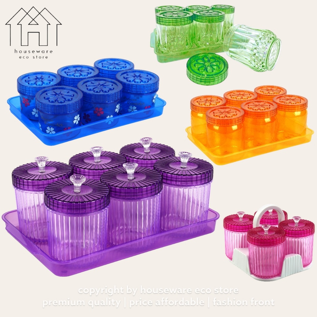 (DISKAUN HARI RAYA) Balang Kuih Raya Kedap Udara | Bekas Kuih Raya Set | Cookies Container Set | Canister Set With Tray