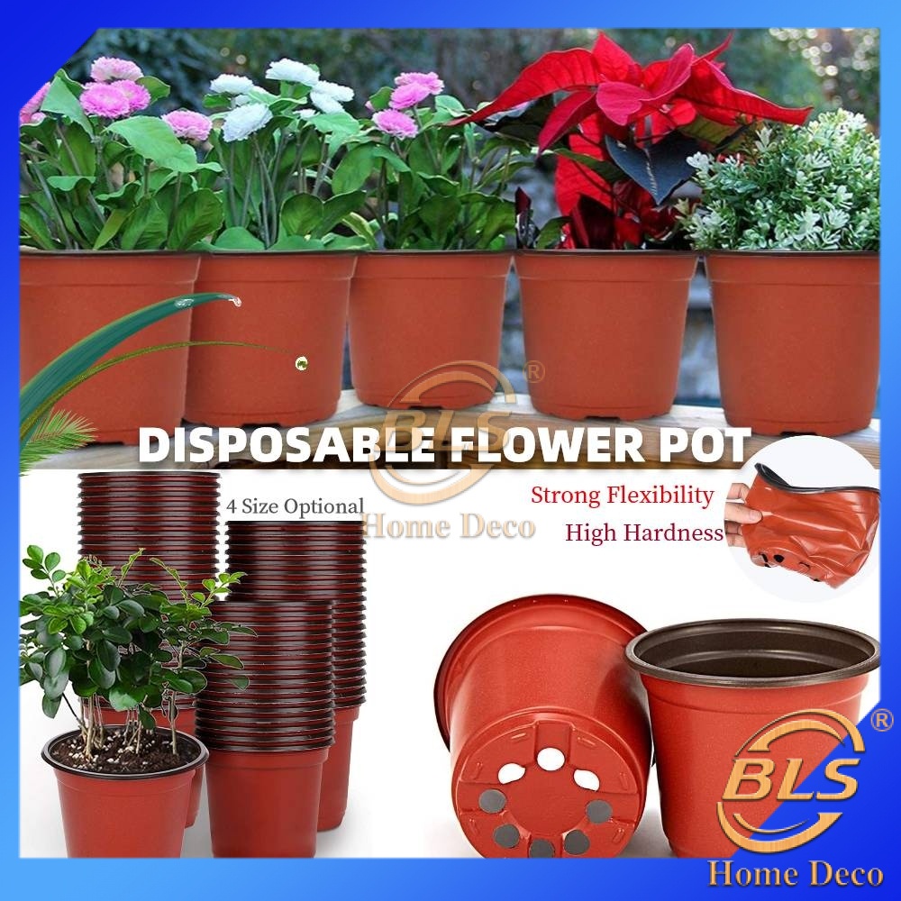 Ultra Thin Soft Plastic Pot Disposable Nursery Pots Seedling Starter Pots Garden Plant Flower Pot