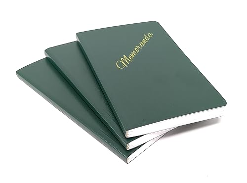 DIY Indispensables US Military Memo Book (3 Pack) Side Bound 3-3/8 x 5-5/8 Inch Durable Perfect Bound College Ruled 72 Sheet 144 Page Notebook NSN 7530-00-222-0078 Made in USA