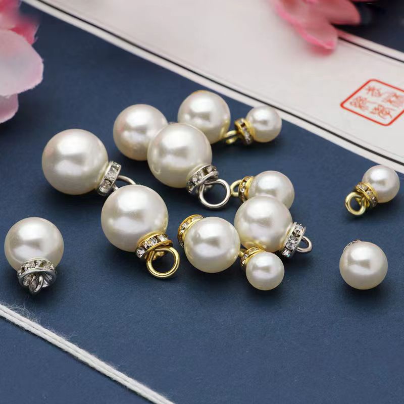 （手工 diy / 1PCS）ABS Imitation Pearl Beads Charm for Bracelet Choker Necklace Headdress Jewelry Making DIY Earring Finding Imitation Pearl Bracelet Necklace Hand-Made diy Gift Art And Craft Material Small Objects Key Ring Charm Jewelry Accessories