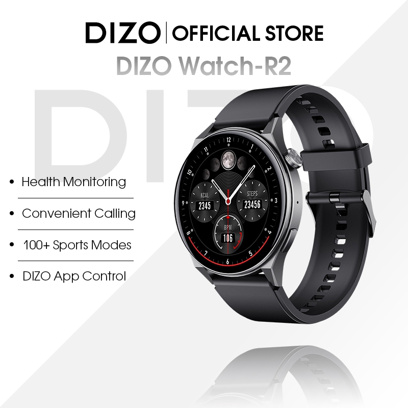 DIZO R2 AMOLED Display 60FPS Wireless Charging Sports Health Talk Watch