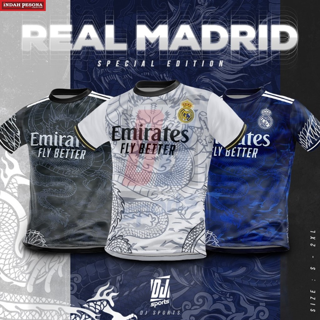 ️DJ Sport️ Jersey FOOTBALL Real Madrid Ltd. Ed. / Size: S-2XL / Baju Jersi Bola Sepak Lengan Pendek / SOCCER CLUB FOOTBA