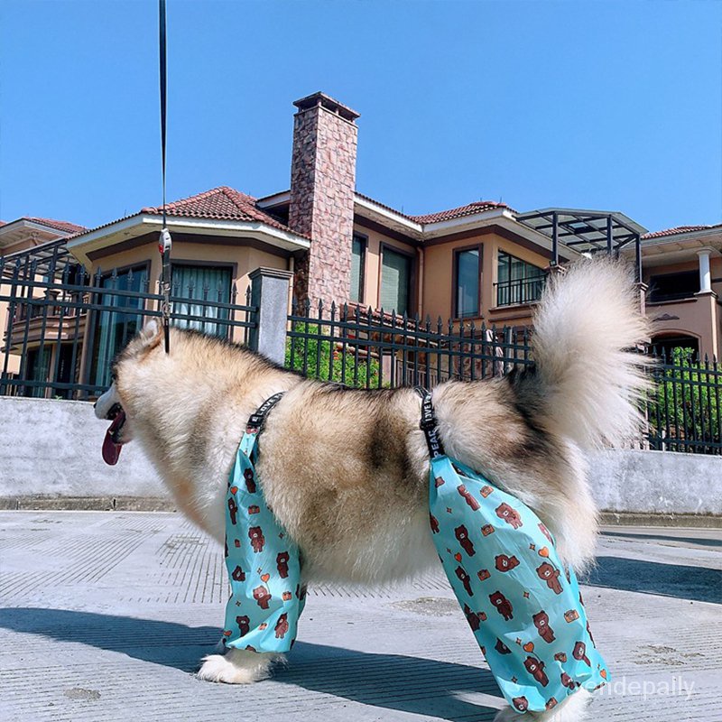 Dog Raincoat Outdoor Four-legged Pants Canine Sling Leg Cover Waterproof Dirt-proof Urine-proof Leg Anti-licking Sleeve