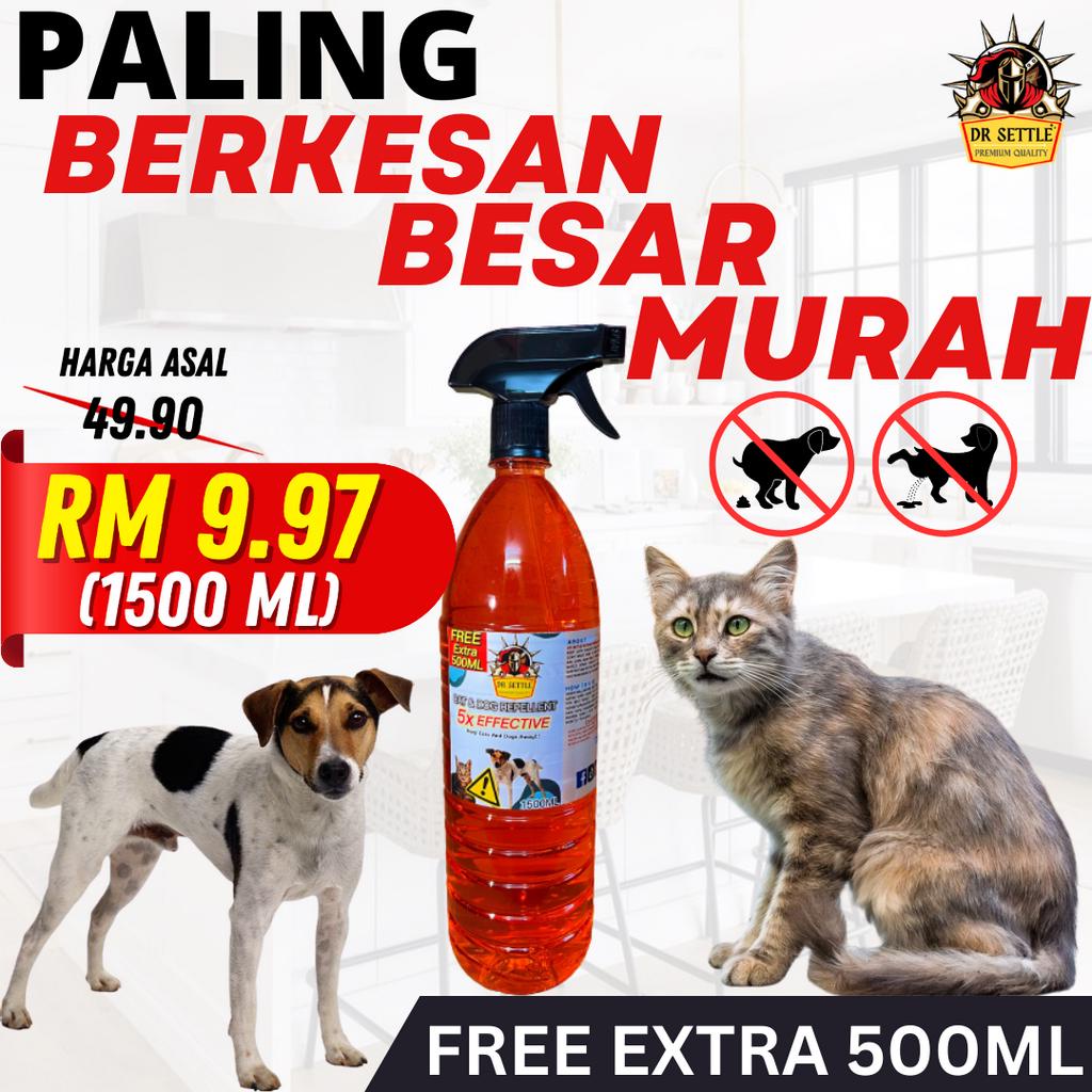 Dog & Cat Repellent (1500ML) Penghalau Halau Kucing Plant Extract Water Base Spray Repel Cats Power