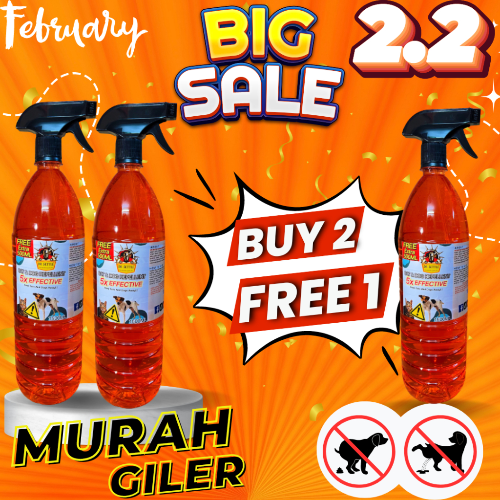 Dog & Cat Repellent【BUY 2 FREE 1‼️】Penghalau Halau Kucing Plant Extract Water Base Spray Repel Cats Power