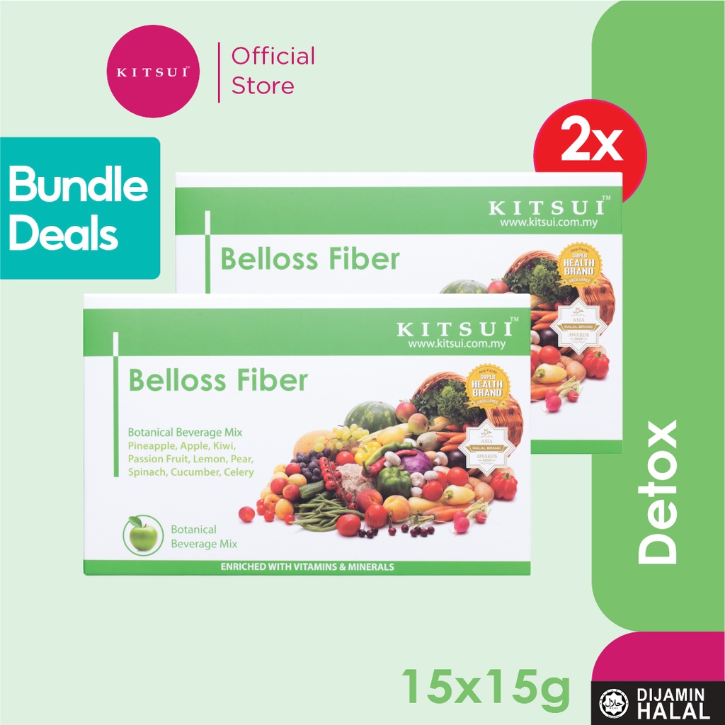 [Double Deals] 2x KITSUI Belloss Fiber (Belly Loss Fiber) *Masalah Sembelit,Detox,Menghentikan masalah sembelit*