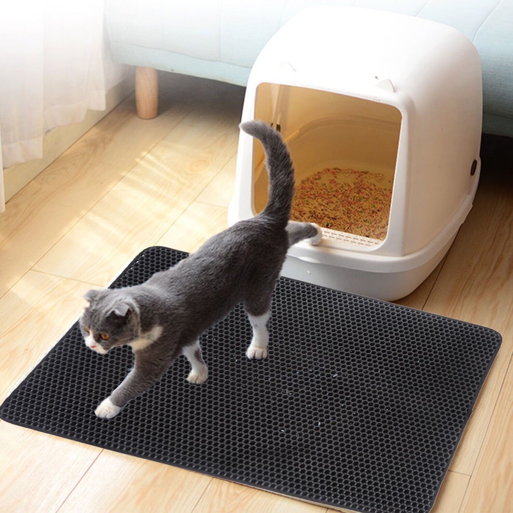 Double Layer Cat Litter Mat Trap Pad | EVA Washable Carpet | High-Quality Eco-Friendly Material | Easy Cleanup | Prevent