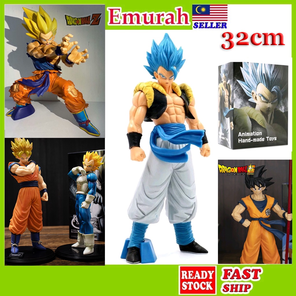 Dragon Ball 32cm/23cm/18cm Action Figure Awakening Goku Vegeta Super Saiyan Figurine 20th Anniversary Gogeta Blue