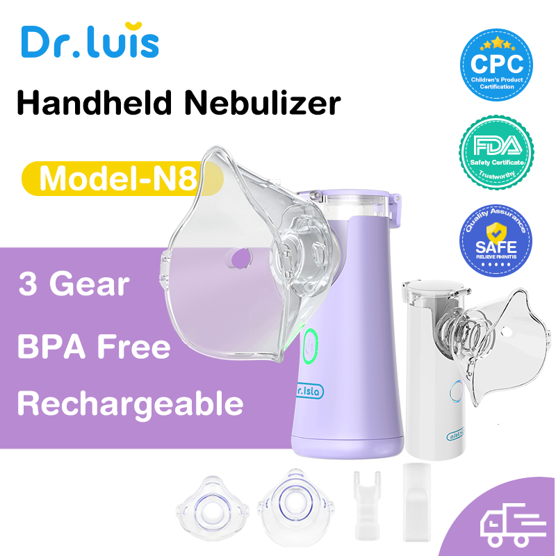 Dr.Luis Portable Nebulizer Machine For kids and aldult Treats Stuffy Nose Cough And Asthma New Upgrade Small Particles Silent USB Rechargeable 便携雾化器 N6