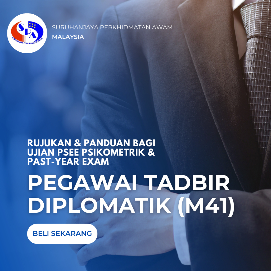 EBOOK PENILAIAN PSEE PSIKOMETRIK 2023 / PAST YEAR EXAM DAN NOTA LENGKAP PEGAWAI TADBIR DIPLOMATIK M41