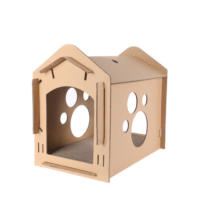 Eco-Friendly Cat Scratcher House Cat Play House Rumah Kucing Corrugated Paper Cardboard Car House Scratcher Design