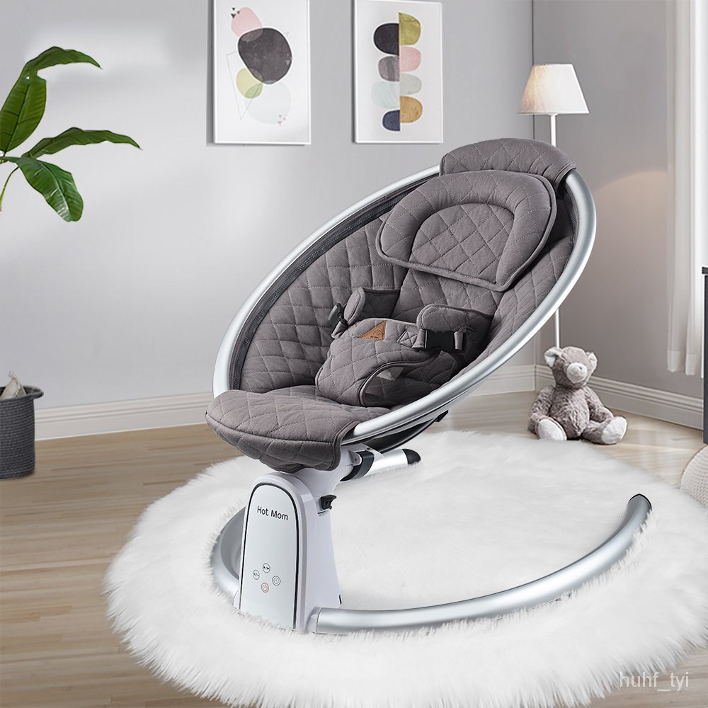 Election Baby Rocking Chair Free Shipping Baby Swing LED touch screen Baby Bouncer Bluetooth Control Baby Cradle 0-12M