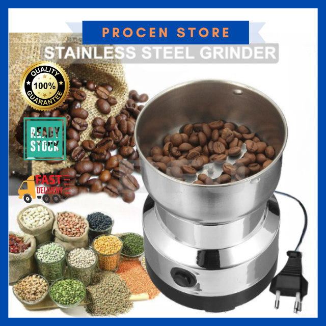 Electric Coffee Bean Spices Grinder Pengisar Kopi Bijirin Rempah Akar kayu Herbal Elektrik 磨粉机电动打粉机超细家用小型五谷杂粮中药材干磨破壁器研 磨