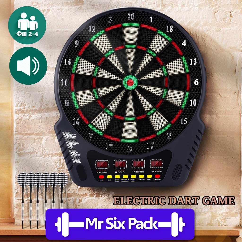 ELECTRONIC DART GAME Soft Tip Dartboard Dart BoardSet LED Display DARTS METAL TIP SET Permainan Dart