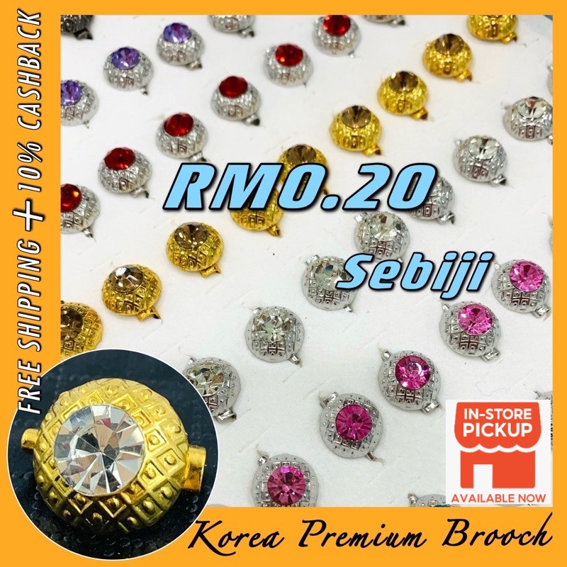 Elegant Brooch 1pc Korea Premium Baby Brooch Random Color Kerongsang Pin Tudung Hijab Pin Kancing Muslimah