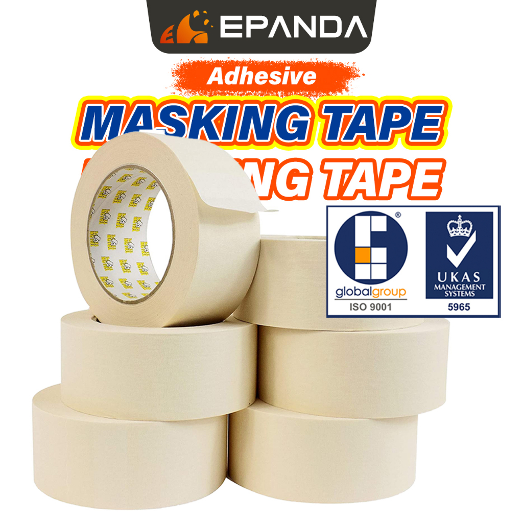 EPANDA Masking Tape Kertas Painting Tape Industry Grade 20 Yards 12mm / 18mm / 24mm / 36mm / 48mm / 72mm