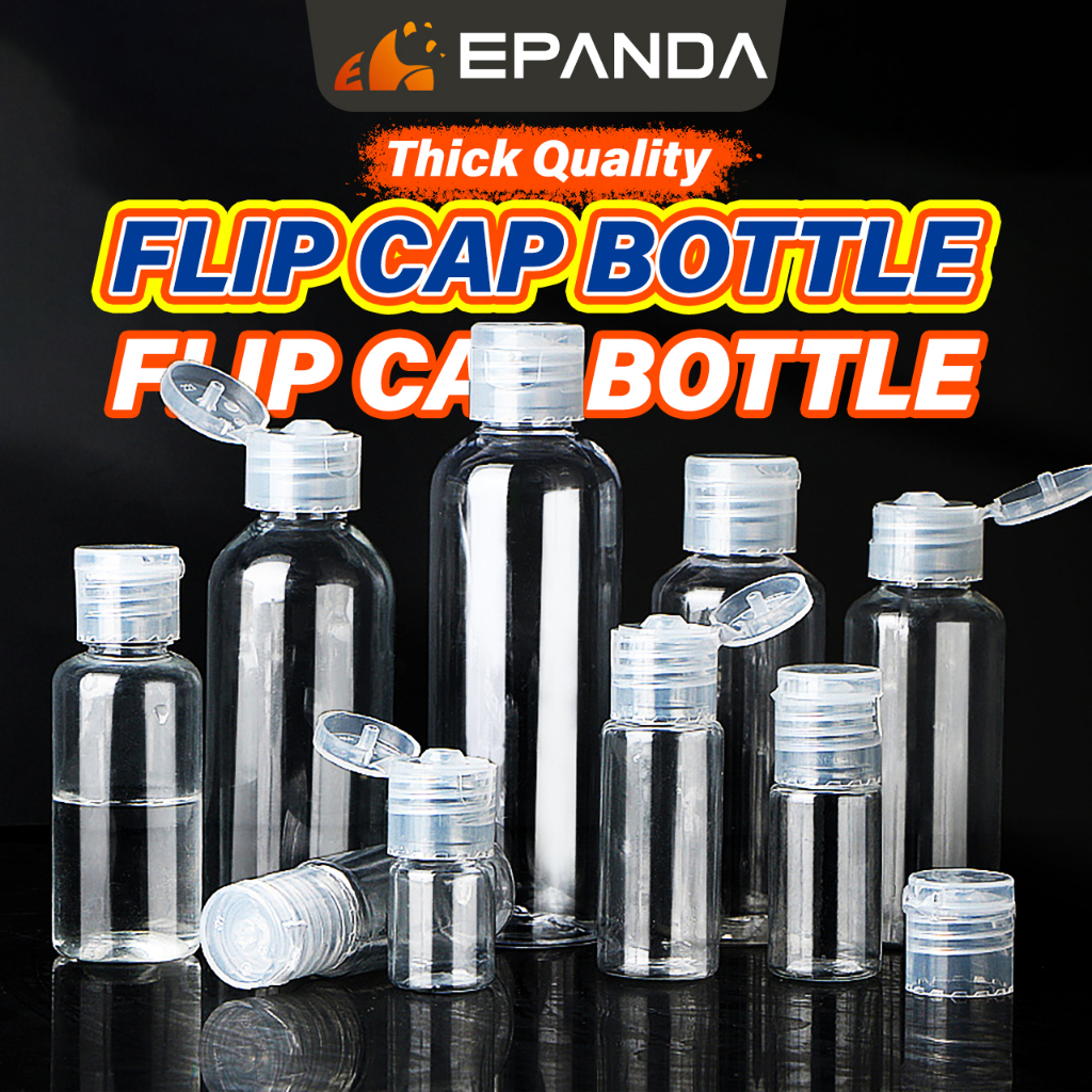 EPANDA Plastic Bottle Travel Bottle Refill Bottle Flip Cap Bottle Travel Bottle Set Transparent Bottle