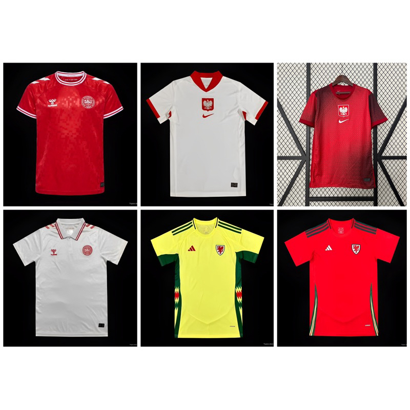 EURO 2024!!! DENMARK ,WALES ,POLAND Home Away Fans Issue Kit Jersey *Local Seller Ready Stock*