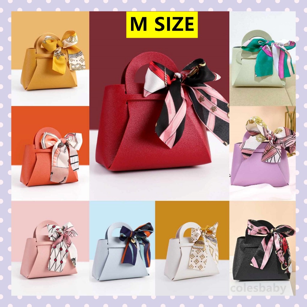 Leather Gift Bag Goodies Bag Doorgift Bag Wedding Beg Goodies Kahwin Teacher Day Gift Hadiah Hari Guru Kotak Telur