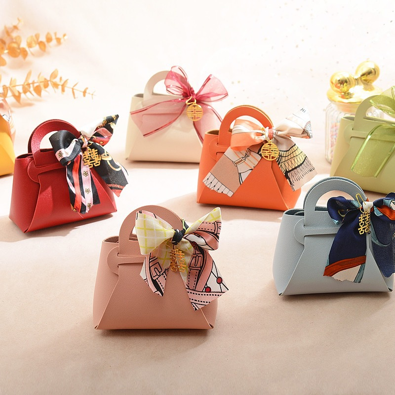 European Style Leather Gift Bag Goodies Bag Doorgift Bag Wedding Beg Kahwin Candy Gift Bag Kotak Telur Bag Kenduri