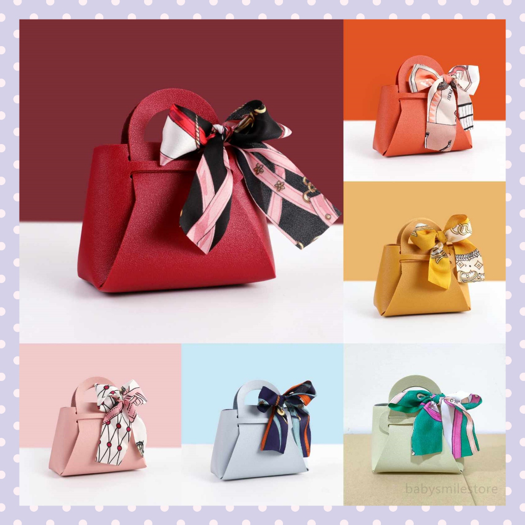 European Style Leather Gift Bag Goodies Bag Doorgift Bag Wedding Beg Goodies Kahwin Raya Gift Bag Kotak Telur