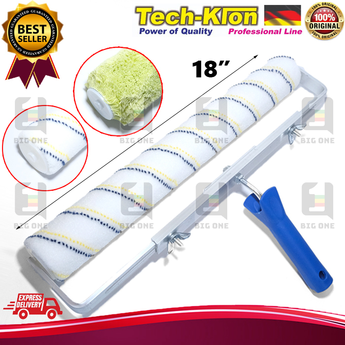 (EXTRA BIG) TECH KLON ALUMINIUM 18" PAINT ROLLER SET GIANT ROLLER CAT BESAR PAINTING BRUSH FOR EPOXY FLOOR COATING