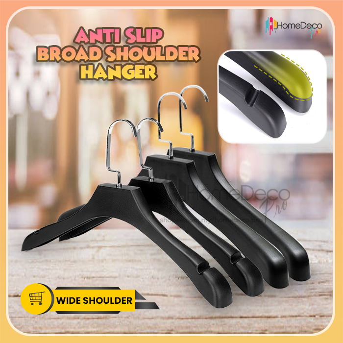 Extra Wide Suit Hangers Notched Shoulders & 360° Swivel Hooks Super Space Saver Plastic Hanger