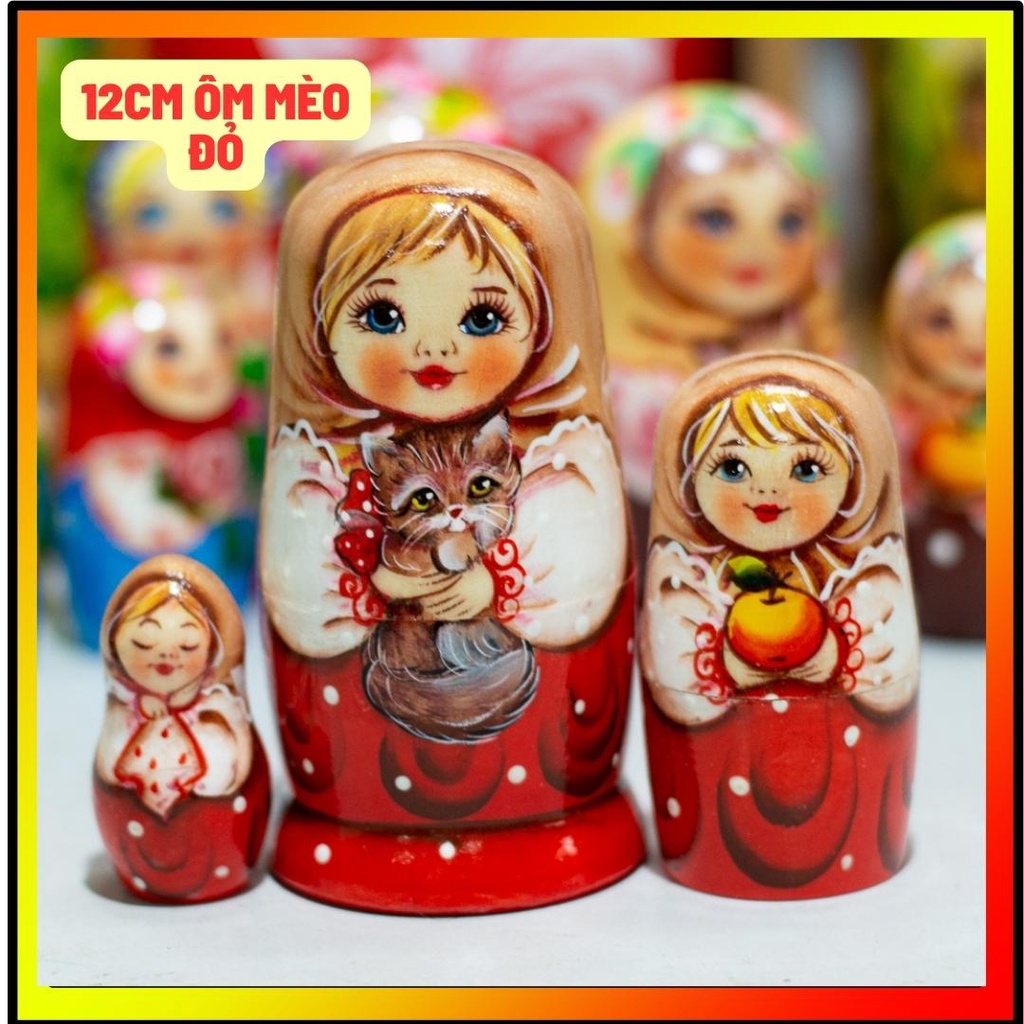 (Extremely Cute) MATRYOSHKA Russian Doll Sets 3 Layers Of Beautiful Russian Souvenirs For Babies