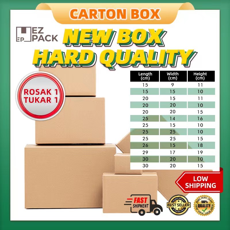 Ezpack Kotak Packaging Box Carton Box Packing Box Paper Boxes Kotak