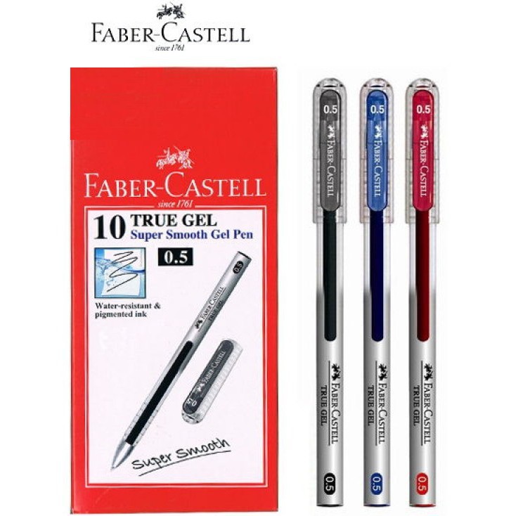 FABER-CASTELL True Gel Pen (0.5mm/0.7mm) BLACK/BLUE/RED Faber Castell Gen Pen