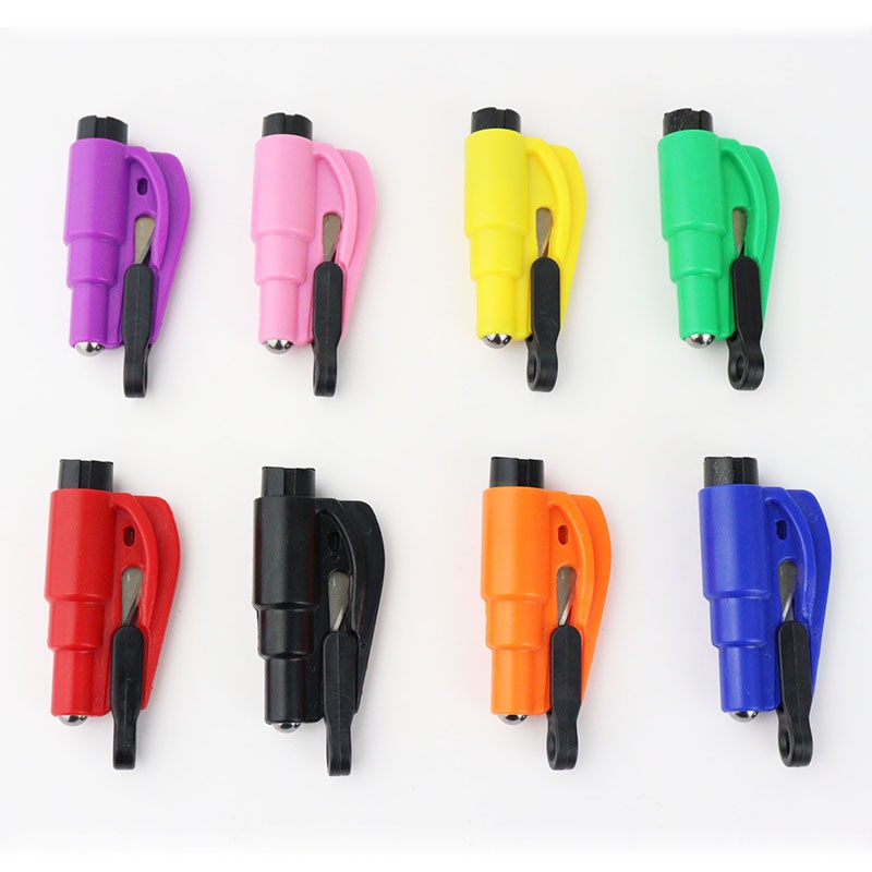 Factory Wholesale Price Car Safety Hammer Portable Mini Self Defense Key Chain Various Colors