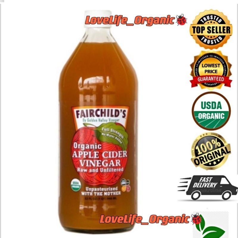 FAIRCHILD'S Organic Apple Cider Vinegar 946ML Exp:6/2028