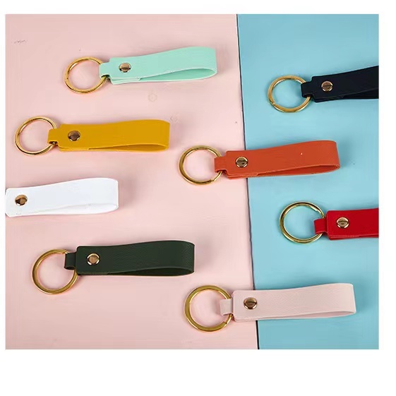 Fashion PU Leather Keychain Casual Leather Strap Lanyard Key Chain Waist Wallet Key Chains Car Keyring Jewelry Keyholder